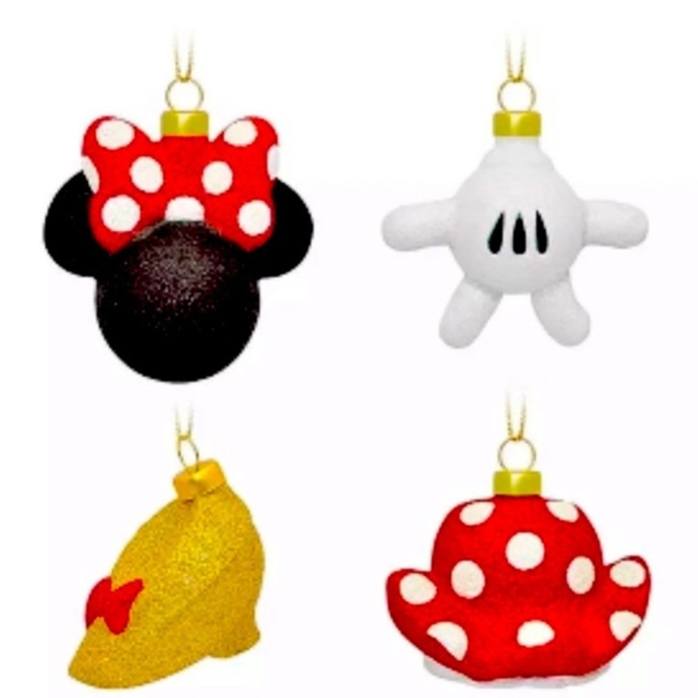 Disney Parks Minnie Mouse Christmas Ornament Set